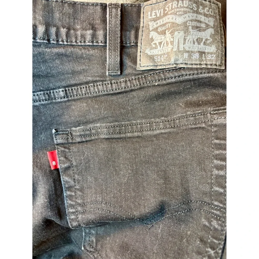 Levis 514 Straight Fit Jeans Mens 38x32 Brown Denim Pants 00514-0730